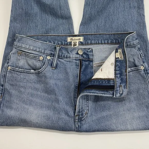 Madewell Jeans The Perfect Vintage Full Length Straight Leg Blue Womens 31 TALL - Picture 3 of 10